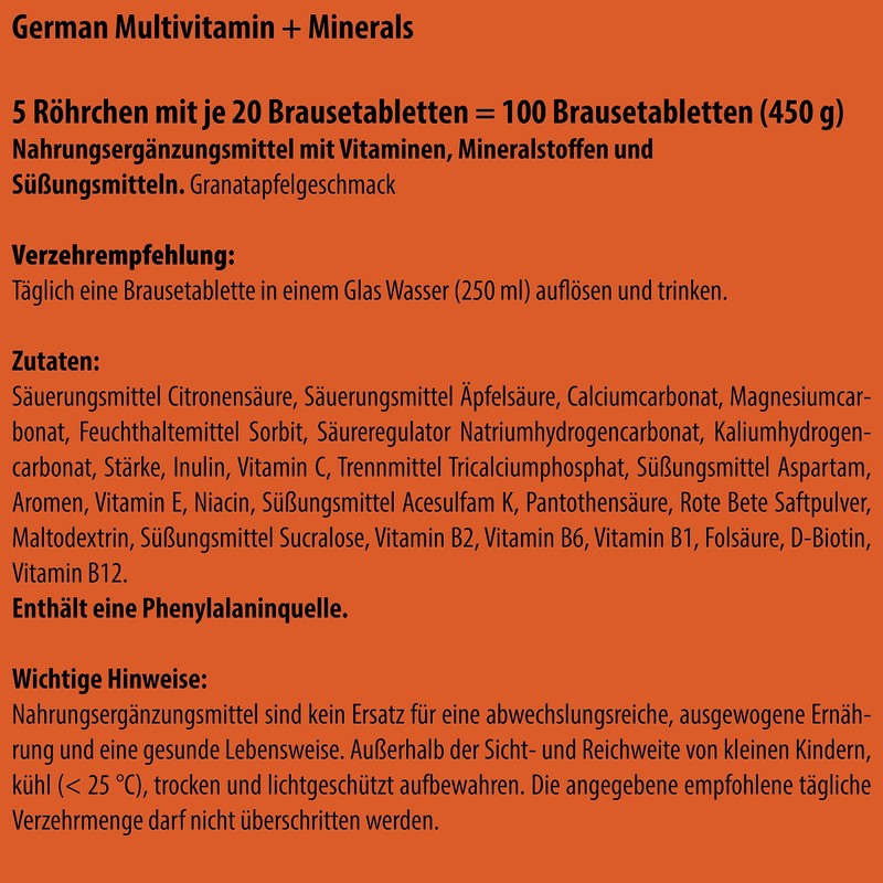 German Effervescent Tablets Complete Assortment