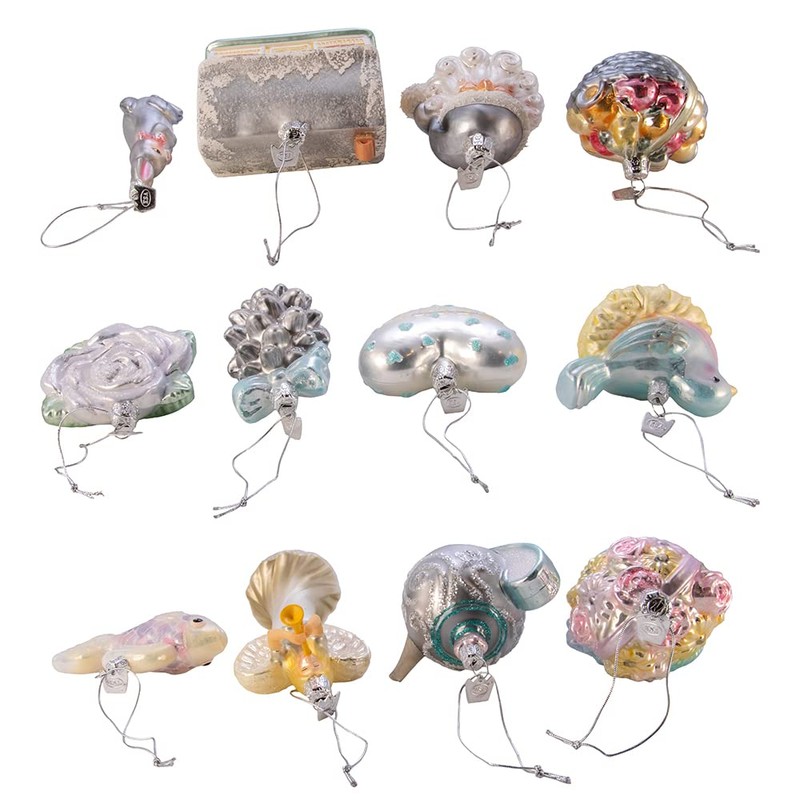 Kurt S. Adler 3 to 4.375-Inch Glass Bridal Ornament Set,