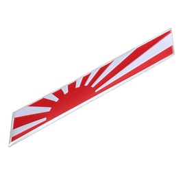 AutoE 3D Japanese Flag Car Stickers - Full Body Emblem Badge Decals for Cars (Rising Sun)