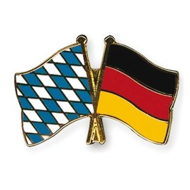 Friendship Pin Pin Badge Bavaria Germany Flag Pin Metal, Hard enamel