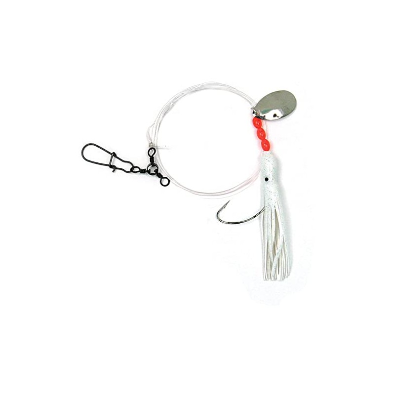 Sea Striker 365-WH Squid Skirt Rig, 3-Inch, White