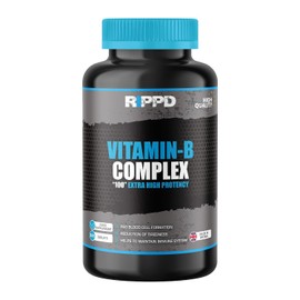 RIPPD Vitamin B Complex 365 Tablets – High Strength Vegan Supplement | B1, B2, B3, B5, B6, B12, Biotin & Folic Acid for Energy, Metabolism & Nervous System | Made in The UK