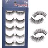 3D False Eyelashes 5 Pairs Natural Mink EyeLashes Full Strip