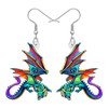RAIDIN Acrylic Cute Fantasy Flying Dragon Dangle Earrings for Women