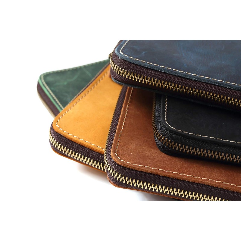 STCRAFT Thin Wallet, L-Shaped Zipper, Compact, Large Capacity, Men's, Women's,