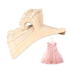 AIMALL 20PCS Wooden Children's Bear Hangers - Creative 9x4.8 Inch DIY Pendant Clothes Hangers for Kids' Room Decoration - Durable and Cute Wooden Closet Organizers