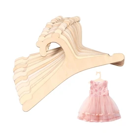 AIMALL 20PCS Wooden Children's Bear Hangers - Creative 9x4.8 Inch DIY Pendant Clothes Hangers for Kids' Room Decoration - Durable and Cute Wooden Closet Organizers