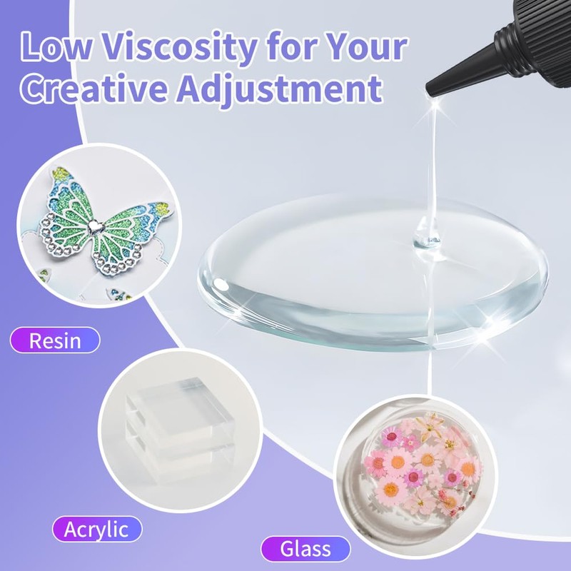 Honcaring UV Resin Kit with Light, Fast Drying Beginner-Friendly Kit,