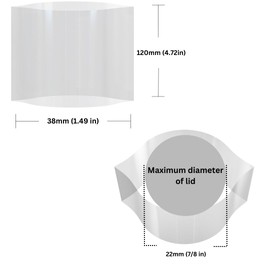 Supplement and Supply 38 x 120 mm Clear Perforated Shrink Band for Pre-Roll Tubes, Vials, Other Tall Narrow Containers [Compatible Diameter: 7/8”] - Bundle of 500