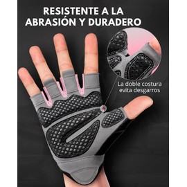 Hirola Guantes para Gym, Guantes Deportivos para Hombre y Mujer Ligeros, Guantes de Entrenamiento con Excelente Agarre para Levantamiento de Pesas, Gimnasio, Ciclismo, Dominadas (Rosa, Chico)