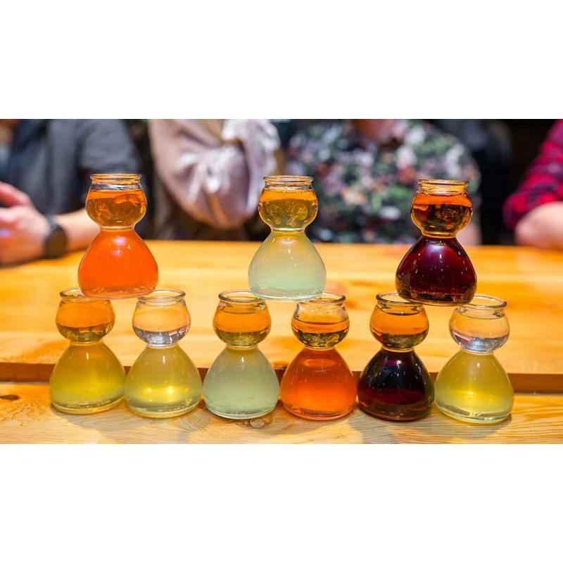 Anchor Hocking QUAFFER Double Bubble Layered Shot Glass Plus Recipe