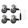Aupoko 4Pcs Furniture Castors with 4 Brakes 50mm, L-Shaped Brake