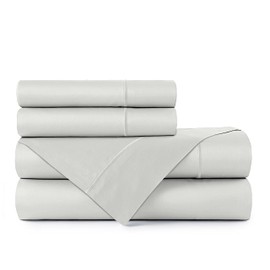Linens Factory 500 Thread Count Organic Cotton Sheet Sets, King- White