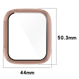 Compatible with Xplora XGO 3 Screen Protector Case, FitTurn Replacement Color PC Bumper with Tempered Glass Full Screen Protector Cover Film Accessories for Xplora XGO 3 Watch (Black,Clear)