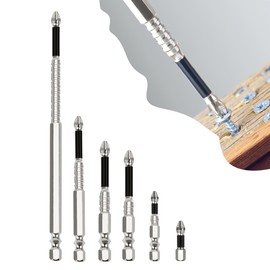 6PCS Anti Slip Screwdriver Bits, Magnetic Drill Bits and High Magnetic Screwdriver Tools, Handy Fixion Tools Impact Driver Bit Kit, Precision Screwdrivers Bit Set for Drill and Repair