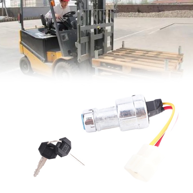 Ignition Switch with Key Assembly Replacement Forklift Parts Accessories Supplies