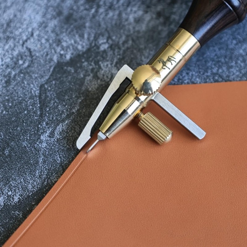 SiiRo 3 in 1 Leather Groover Tool, Edge Beveler Leather