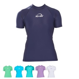 iQ-UV IQ Company Women's Short-Sleeved Shirt UV Protection Clothing Water Snorkelling Recycled, navy