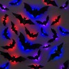 LED Bats Halloween Decoration, 3D Bat Wall Lights for Door/Window