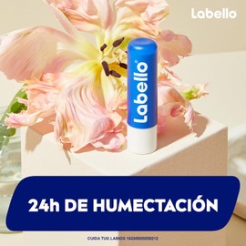 LABELLO Bálsamo labial Classic (4.8 g) protector labial con Vitamina E libre de aceites minerales 24 horas de humectación