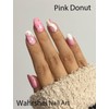 UV Gel Nagelfolie, 20 pcs Rosa Donut Nagelfolien Selbstklebend für