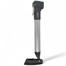 Mini Bicycle Pump Mini Air Pump Bicycle Pump Small with Quick Release and T-Handle/Folding Handle for All Valves Includes Frame Holder 11 bar/160 psi (Silver, 28.5 cm)