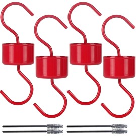 Unbranded Metal Ant Moat for Hummingbird Feeders, Red Hummingbird Feeder Ant Guard, 4 Hook