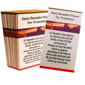 Westmon Works St Benedict Prayer Cards Bulk Pack Patron Saint Deluxe Card Bundle Made in the USA, Set of 25