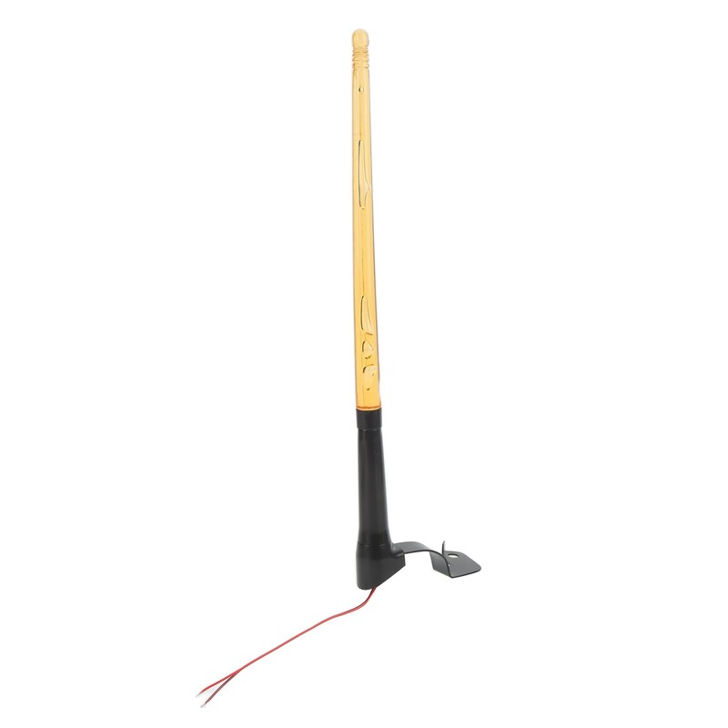 2 Pcs Whip Lights 340mm Long Amber Lighted Antenna Flagpole