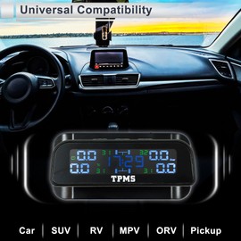 RATCHROLL 1 Set Universal Tire Pressure Monitoring System Kit 360° Rotatable Wireless TPMS Sensor Kit 433MHz