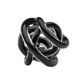 Torre & Tagus Orbit Mini Glass Decor Ball, 3-inch Diameter, Black