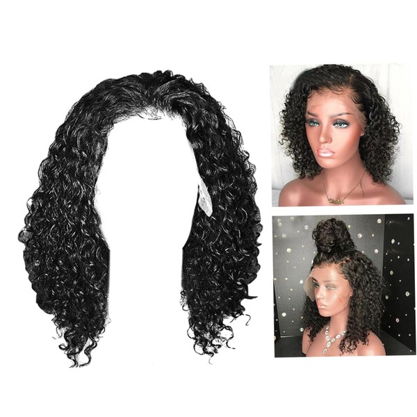 Baluue Short Curly Lace Front Synthetic Wig for Women Heat
