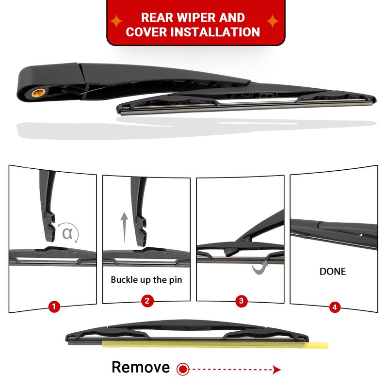 RAINTOK Windshield Wiper Blades Replacement for 2007-2014 Ford Edge Original