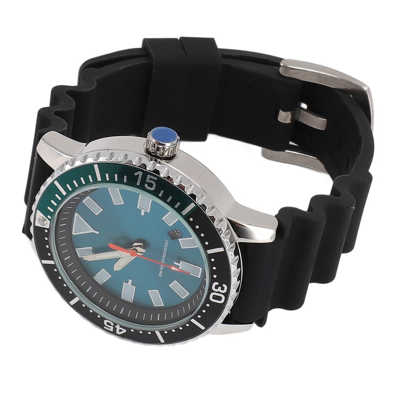 Rotating Bezel Watch Luminescent Automatic Date Analog Display Calendar Waterproof