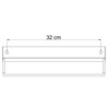 Sealskin Brix Towel Rail with Shelf, Bathroom Shelf with Integrated