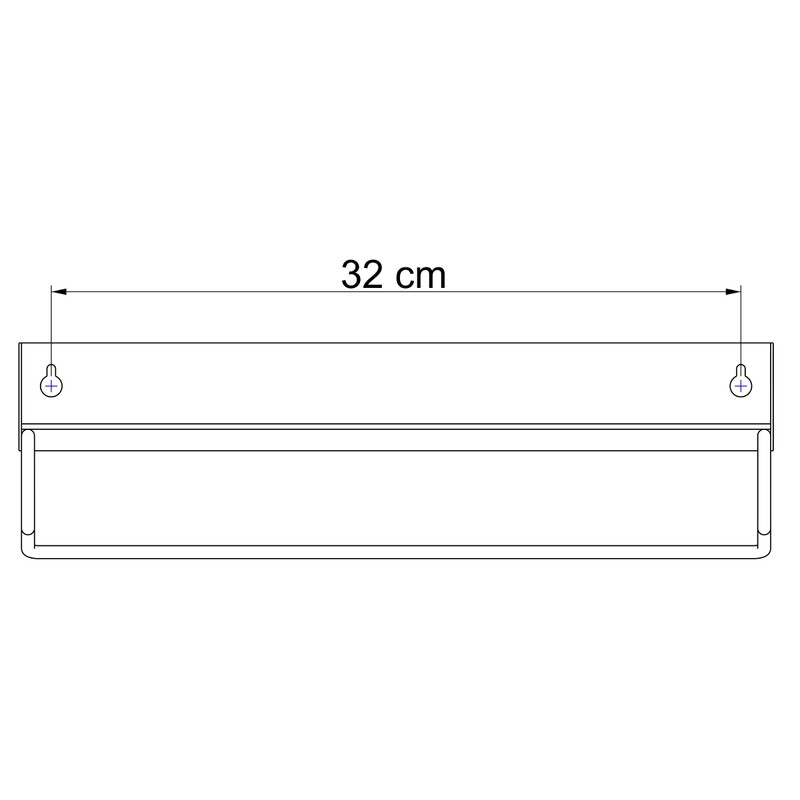 Sealskin Brix Towel Rail with Shelf, Bathroom Shelf with Integrated