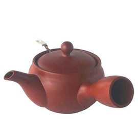 Landscape.com Tokoname Ware Hand Cup Teapot, 159i, Vermilion, 11.8 fl oz (350 ml), Deep Steamed Tea, Made in Japan