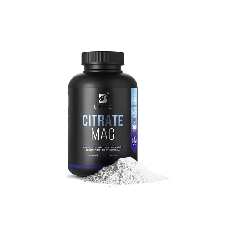 Citrato Magnesio 120 Cápsulas Magnesium Citrate Life Sabor