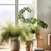 Bohue Easter Bunny Eggs Wreath Artificial Flower Wreath Front Door