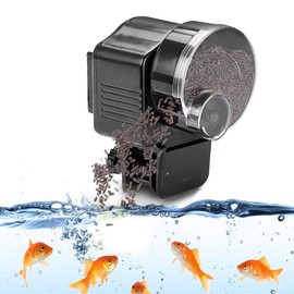 Joyzan Automatic Fish Feeder, Auto Feeding Food Dispenser Aquarium Programmable Electric Self Powered Battery Timer Vacation Holidays Small Turtle Tank Betta Flakes Pellet Strips Pond Weekend Day