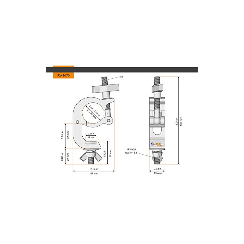 GLOBAL TRUSS Self-Locking Mini Hook Black
