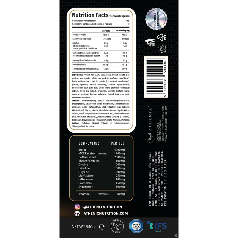 Athenix® Premium Collagen Coffee | Protein Coffee with | Low