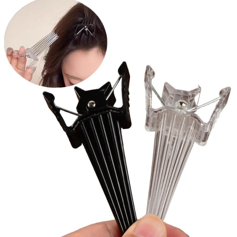 前髪クリップ 前髪たちあげクリップ 2個入り 根元立ち上げクリップ ヘアピン 前髪 自然 痕跡がない 毛量向上 薄毛改善