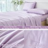PERFEMET 5 Pcs Girls Lavender Comforter Sets Full Boho Pom