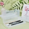 Benecreat Rectangle Big Clear Plastic Bead Storage Container Box for