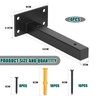 HSEAMALL 4PCS Shelf Brackets Heavy Duty Floating Shelf Brackets 6