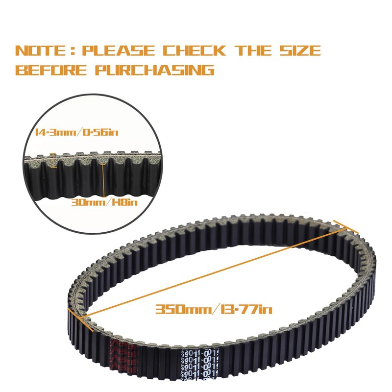 KARSEE 59011-0003 59011-0019 Drive Belt Replacement for Kawasaki Brute Force