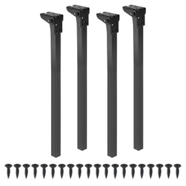 uxcell Folding Table Legs, 4pcs 70cm(27.6") Metal Foldable Table Furniture Legs Laptop Desk Legs Replacement Legs for Cabinet Sofa Chair Bed