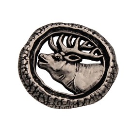 Antique Silver Metal Buttons Eyelet Buttons Deer Costume Buttons Costume Jacket 15 mm, 20 mm or 25 mm (Pack of 6) (15 mm)