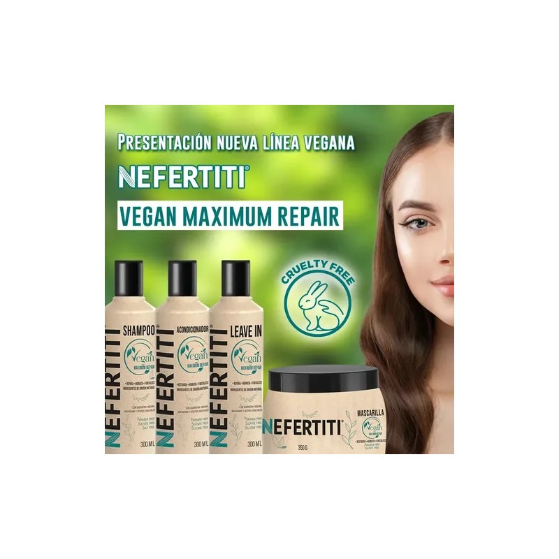 Kit Cuidado Del Cabello Vegan Maximum De Nefertiti 4 Piezas